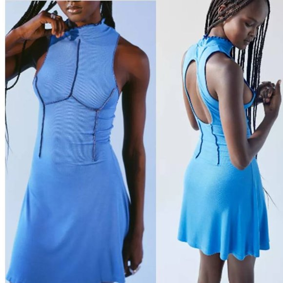 UO Deja Seamed Stretch Mini Dress - Picture 2 of 4